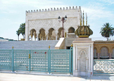 The Mausoleum of Mohammed V in Rabat.