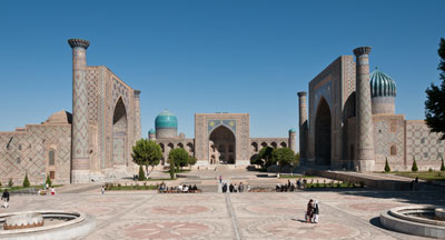 The Registan in Samarkand, Uzbekistan.