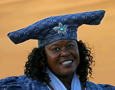 A Herero woman who participated in our Namibian “ desert experience. ”