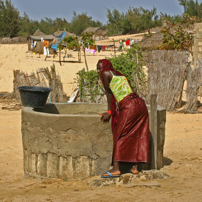A well in a small village outside of Dakar, near Lac Rose.