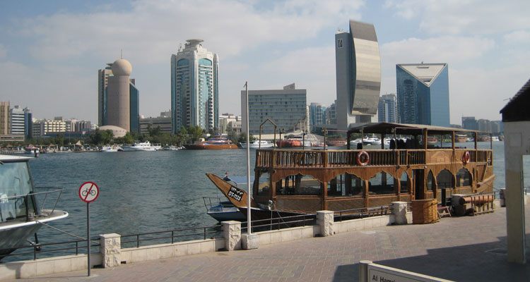 Dubai Creek is this emirate’s inland port on the Arabian Gulf. The Creek Walk offers a glimpse into Dubai’s trading heritage.