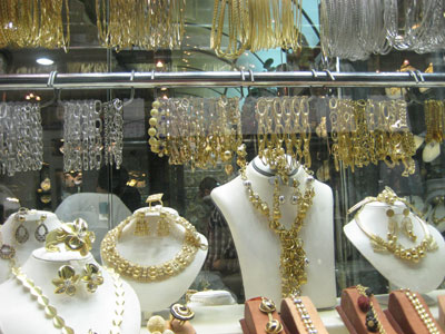 More than 100 shops inhabit the Gold Souk, a glittering feast for the eyes.