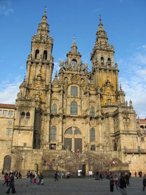 The finish line! The Cathedral at Santiago de Compostela.