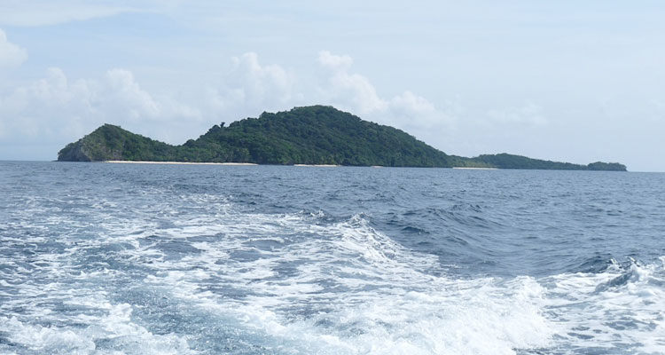 The island of Namena, shaped like a dragon. 