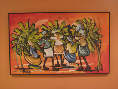 A colorful Haitian painting