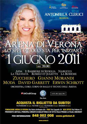 Arena di Verona opera season poster. Photo: Buttolph