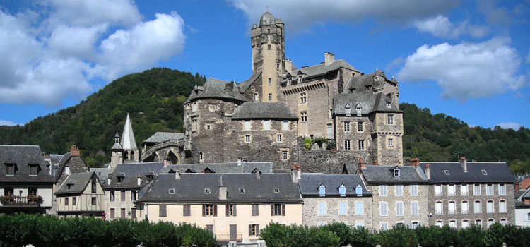 A view of Estaing, designated as one of The Most Beautiful Villages of France.