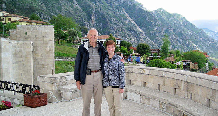 Lynn and Carol Probst at the Skanderbeg Museum — Krujë.