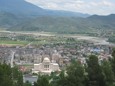 The view of Berat, Albania, from our hotel. Photos: Dini
