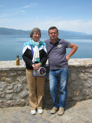 Anne Dini and tour guide Enea Kumi. 