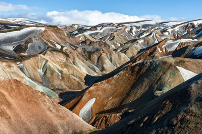 Dramatic rhyolite mountains at Landmannalaugar.