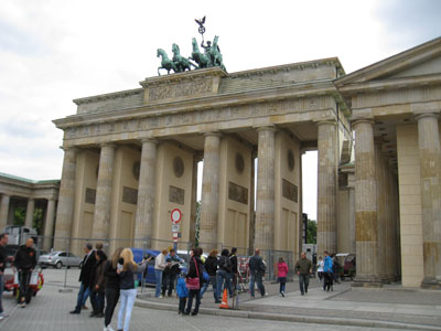 The Brandenburg Gate, an iconic Berlin landmark.