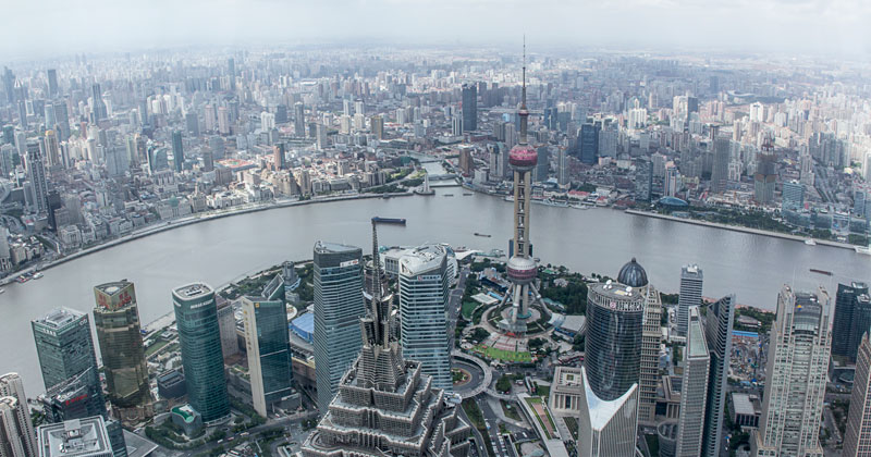 Panorama of Shanghai.