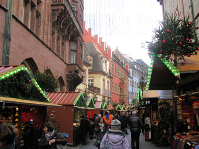 Rathausplatz Christmas market — Freiburg. Photo: Addison