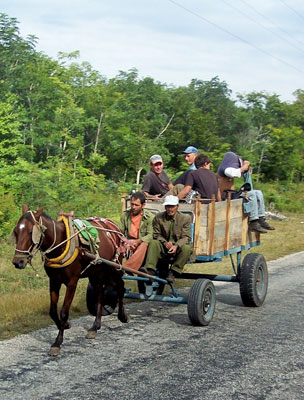 Rural Cuban taxis take many forms. 2010 photo by Randy Keck