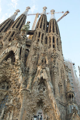 The Nativity façade of La Sagrada Família celebrates the birth and early life of Jesus.