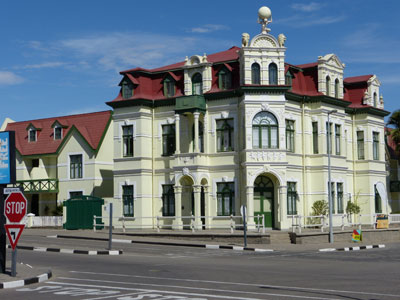 One of Swakopmund’s many Jugendstil buildings, which reflect Namibia’s  Germanic heritage.