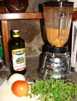 Huevos Rancheros ingredients at the ready. 