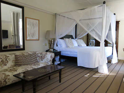 Our room at the Victoria Falls Hotel.