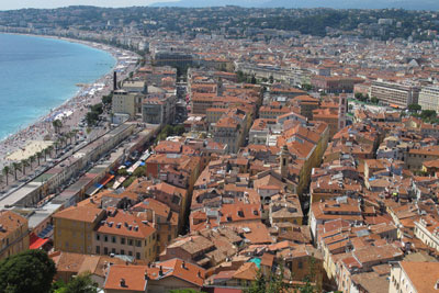 View of old Nice and the beach. Photos by Dusty Miller