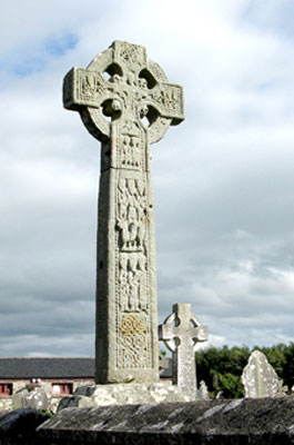 Carved 11th-century cross in the St. Columba’s church cemetery in Drumcliffe, Ireland. Photo: Schauss