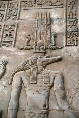 Relief of Sobek, the crocodile god.
