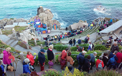 The cliff-side Minack Theatre in Porthcurno. Photo by Sabine Joyce