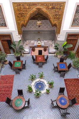 Dar Roumana riad and restaurant  in Fez.