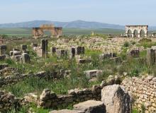 The ancient Roman ruin of Volubilis.