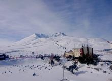 A view of Mt. Erciyes and the ski resort.