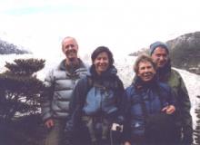 Mark & Linda Young and Nell & Ed McCombs at Pia Glacier, Chile