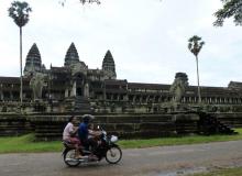 A cycle built for not just two races past the ruins of Angkor Wat