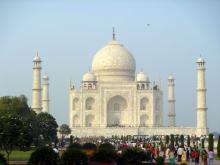 View of the famous Taj Mahal.