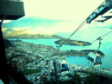 View of Queenstown from a gondola.