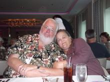 Jeffrey and Susan Zarit in the dining room of the Celebrity Equinox in February 