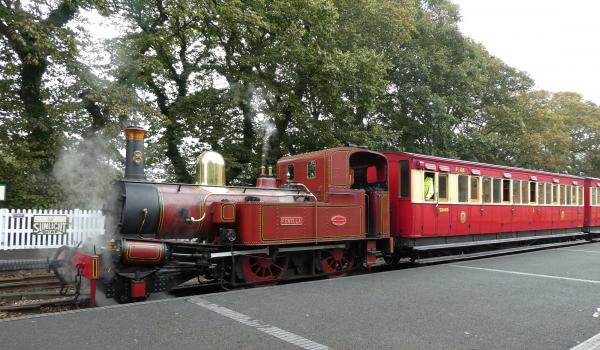 The Fenella, one of the Isle of Man’s vintage steam trains, runs between Castletown and Douglas.