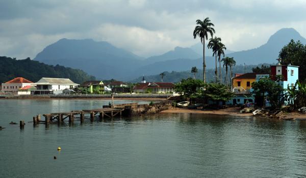 The harbor of Santo António, Príncipe.