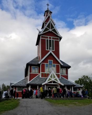 Buksnes Church in the village of Gravdal, a Lofoten Piano Festival concert site. Photos by Edna R.S. Alvarez