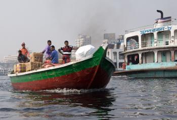Vessels in the port of Dhaka on the Buriganga River.