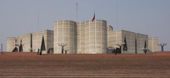 National Assembly Building from a distance — Dhaka.