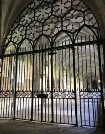 Interior gate in Westminster Abbey — London. Photo by Lynn Cooper