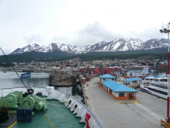 Looking back at Ushuaia from the Ortelius.