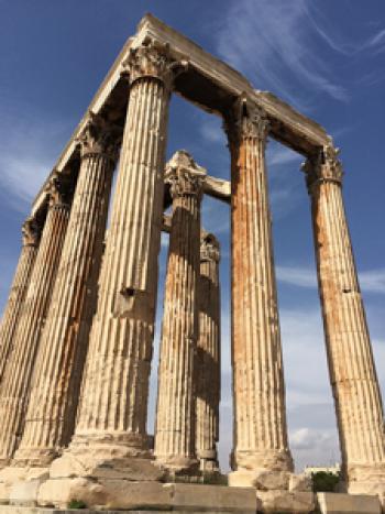 The Temple of Olympian Zeus in Athens, Greece. Photo by Mike Ross of Mike Ross Travel