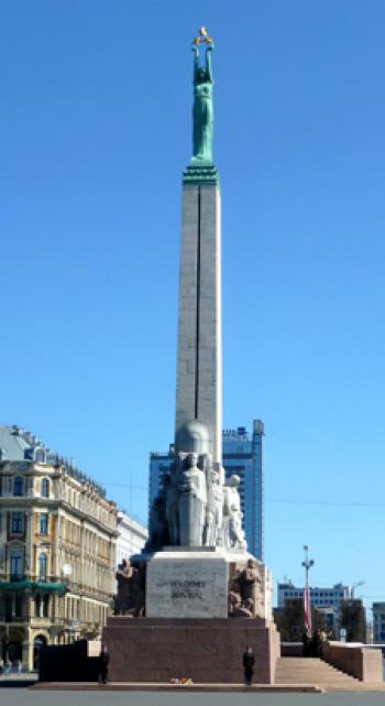 The Freedom Monument was erected in Riga in 1935 to honor soldiers killed during the Latvian War of Independence (1918-20).