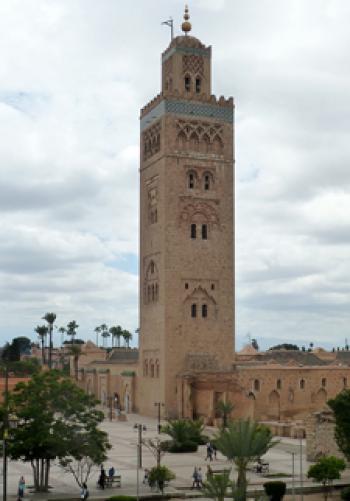 The Koutoubia Mosque is a sky-scraping Marrakech landmark. Photo by Randy Keck