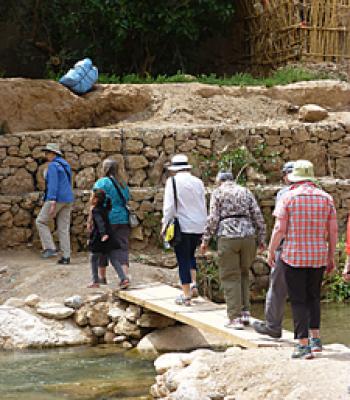 Our group visited a riverside village of mud-brick homes in the Todra Gorge –Morocco. Photo by Randy Keck
