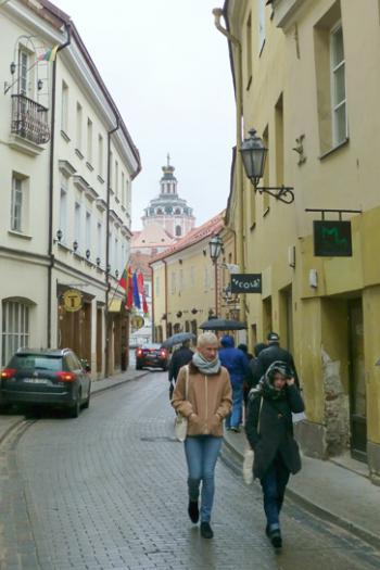 Vilnius’ Old Town is a maze of narrow streets and laneways.