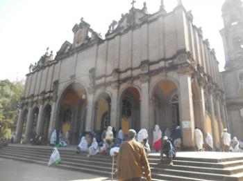 In Addis Ababa, Ethiopia, the Holy Trinity Cathedral contains the crypt of Emperor Haile Selassie. Photo by Theodore Liebersfeld 