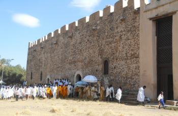 Lenten procession at the old church in the complex of the Cathedral of Maryam Tsion in Axum,  Ethiopia. Photos by  Theodore Liebersfeld