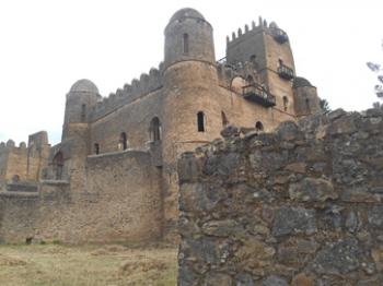 Remains of the fortress-city Fasil Ghebbi in Gondar, Ethiopia. Photo by Theodore Liebersfeld